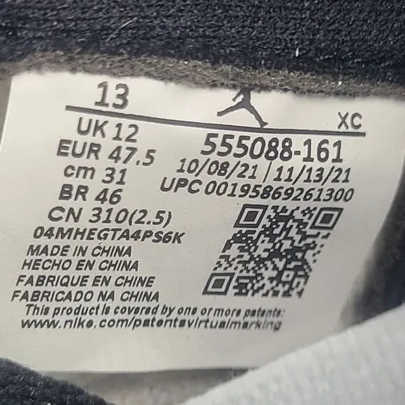 Nike Air Jordan 1 Retro High OG Mens Size 13 Heritage Red White Black 555088-161 - Picture 12 of 16